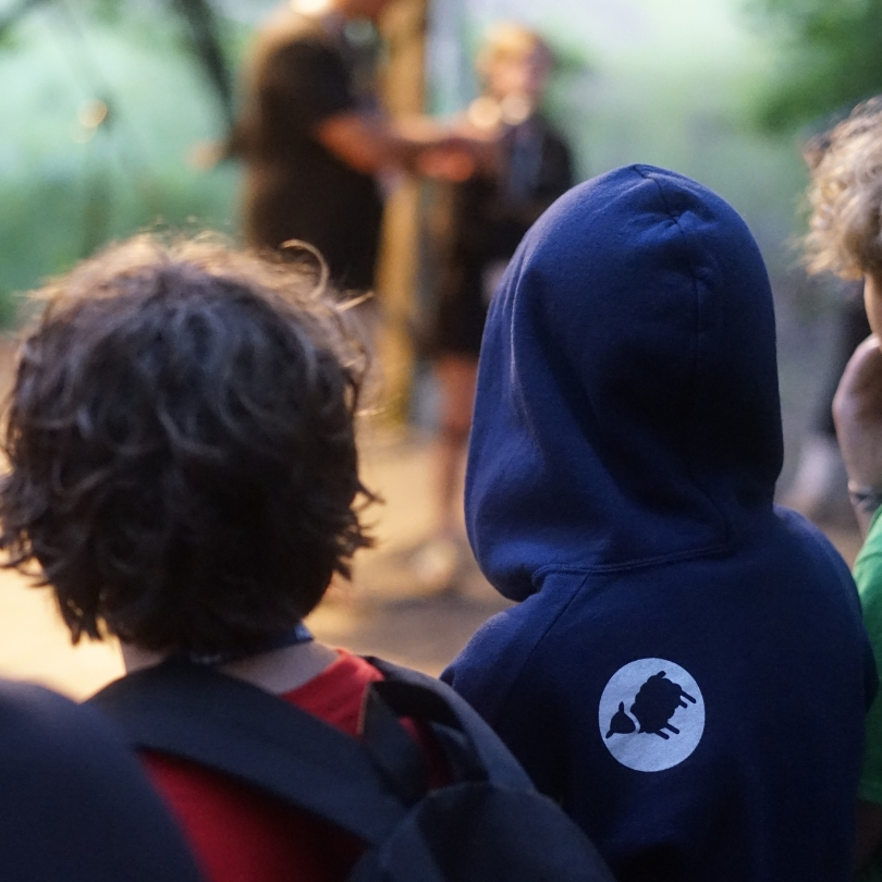 student wearing Immanuel Baptist Church group 99 hoodie with a sheep logo