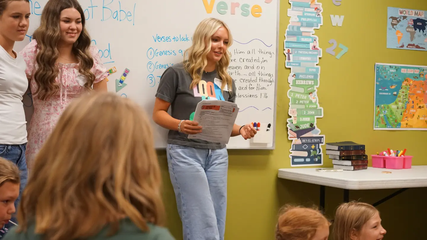 Anna Jo Sams serving in IBCKids
