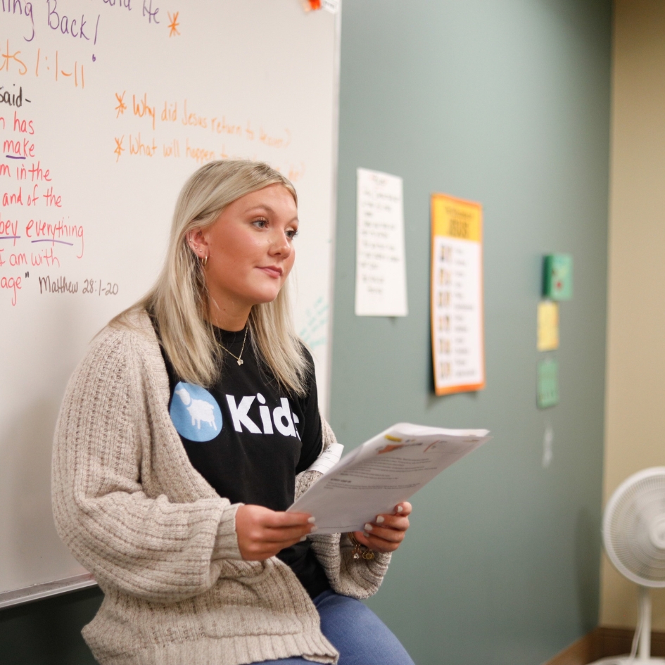 Woman serving on Immanuel Baptist Church Kids ministry Dream Team