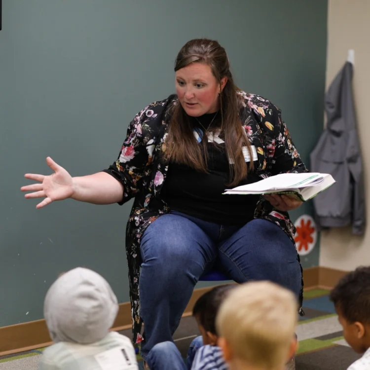 Woman teaching children at Immanuel Baptist Church